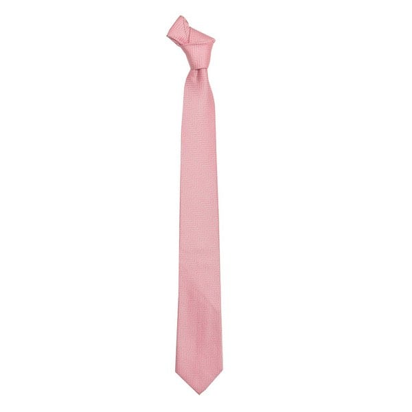 David WeJ Plain Textured Tie - Pink