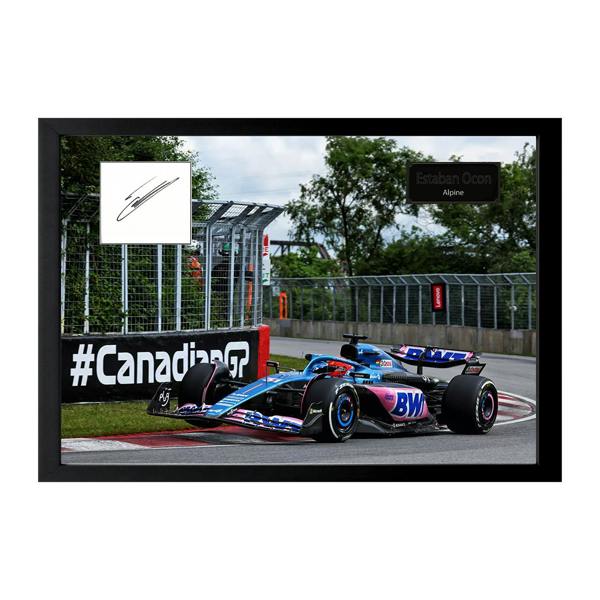 Esteban Ocon Signed Cut Iconic Frame (ACG Cert)