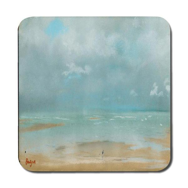 Benjamin Tate Design Beach Ocean Seascape Placemat And Coaster Set For Dining Table