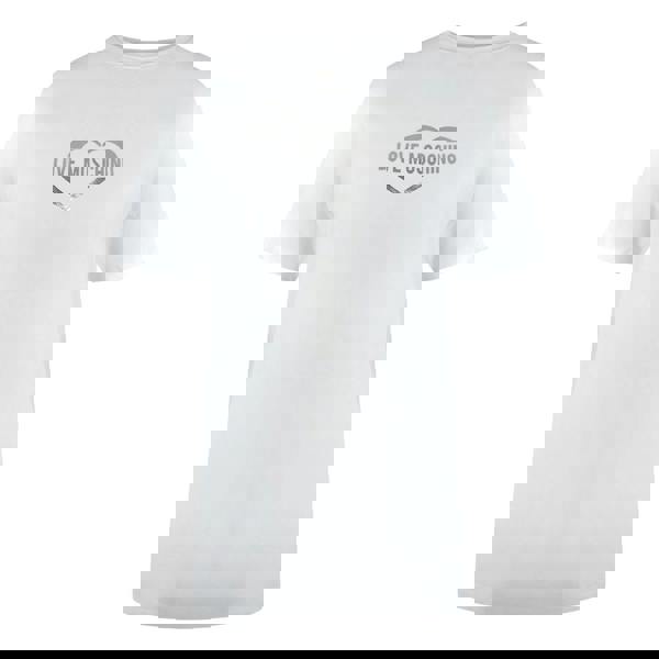 Moschino Love Moschino Shiny Heart Logo White T-Shirt