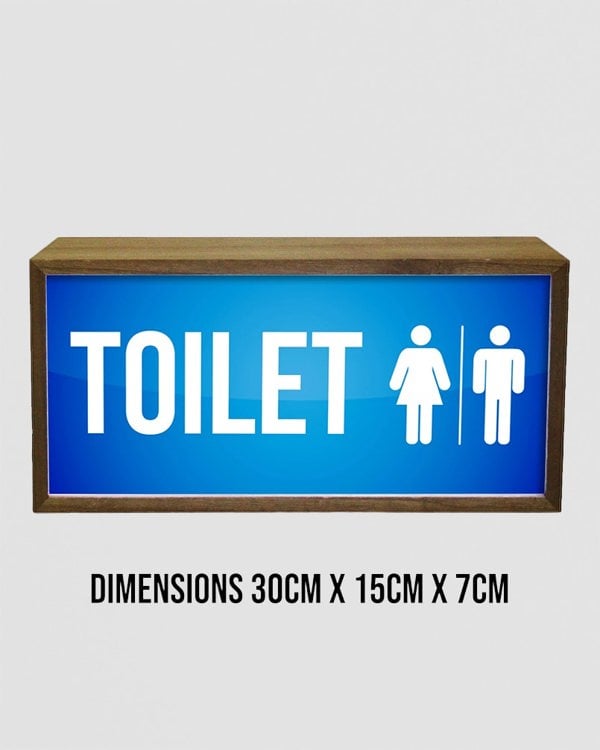 Light Box Toilet Men And  Women Sign