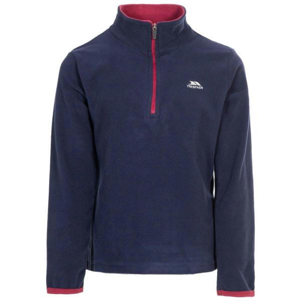 Trespass Childrens/Girls Sybil Micro Fleece - Navy/Raspberry - 
