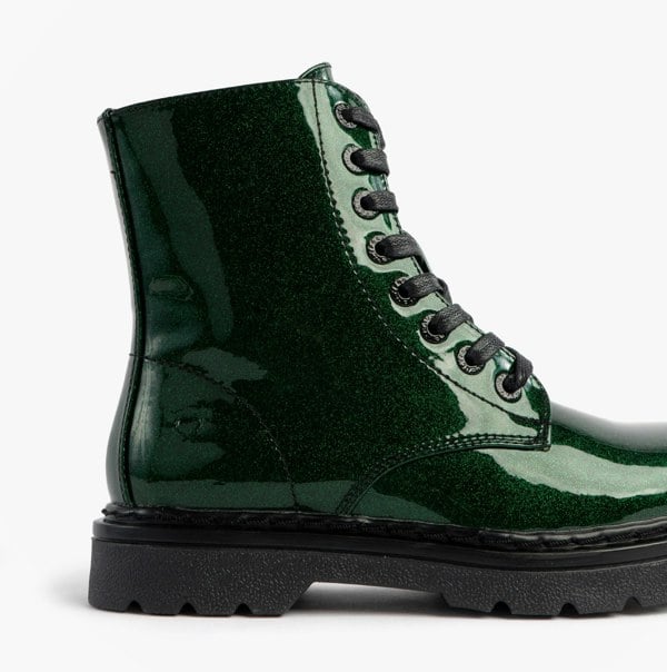 Heavenly Feet JUSTINA2 GLITTER Womens Ankle Boots Emerald Glitter