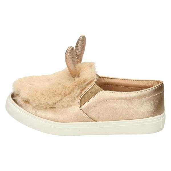 Spot On Girls Spot On Fur & Glitter Bunny Ear Shoes