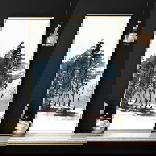 Blue Wall Art For Living Room | Set of 3 wall art prints