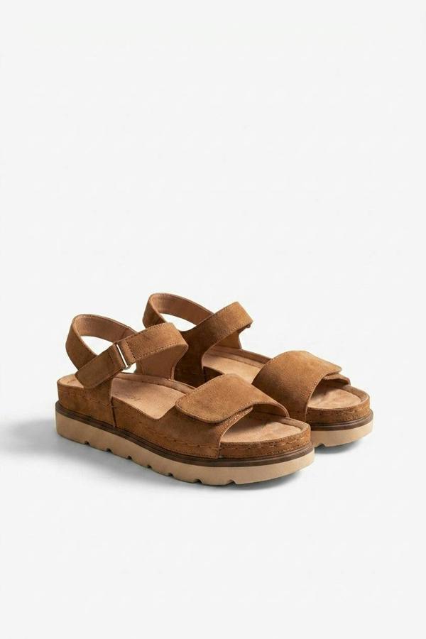 Violet Suede Platform Sandals - Camel_wb