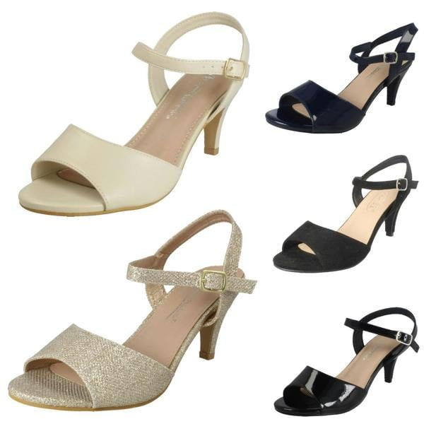 Anne Michelle Ladies Anne Michelle Buckle Fastening Wide Fit Formal Sandals F12114