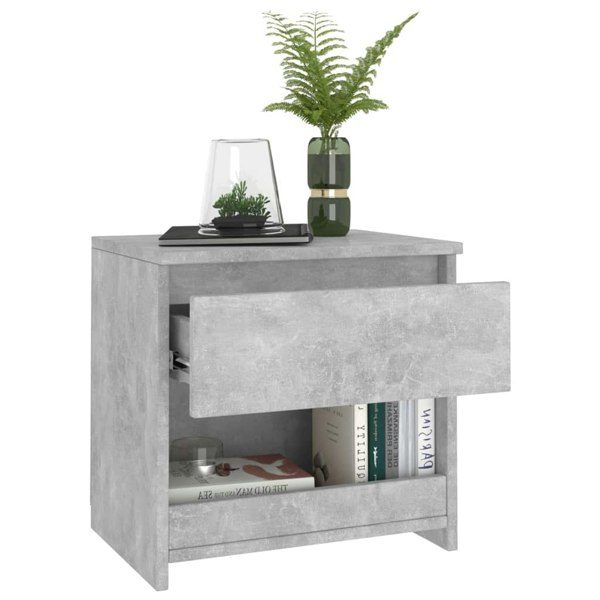Berkfield Bedside Cabinets 2 pcs Concrete Grey 40x30x39 cm Engineered Wood