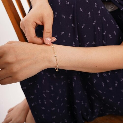 Spero London Celestial Star Sterling Silver Bracelet