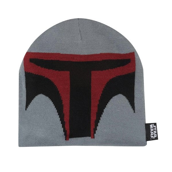 Star Wars Face Boba Fett Beanie - Grey/Black/Red