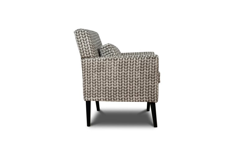 Wyld Haus Niteroi Grey Patterned Fabric Accent Armchair
