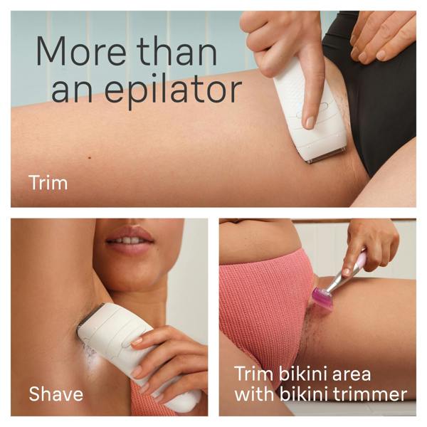 Braun Silk-épil 5,  Epilator For Easy Hair Removal, Lasting Smooth Skin, 5-230, White/Flamingo