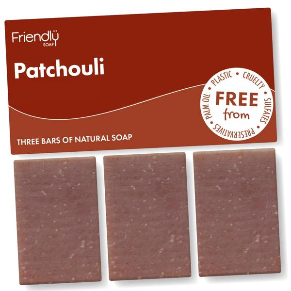 Friendly Soap 3 Pack - Natural Soap - Patchouli