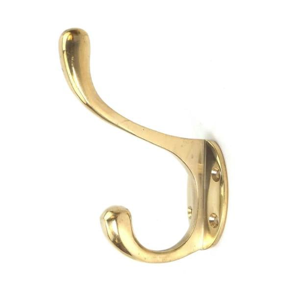 Solid Brass Hat & Coat Hook - 100mm / 4.0"