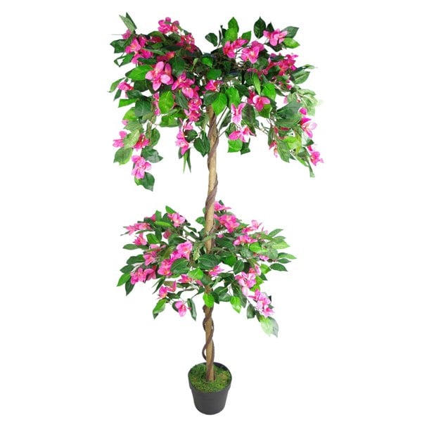 Leaf 140cm EXTRA LARGE Artificial Flowering Rhododendron Bush Tree