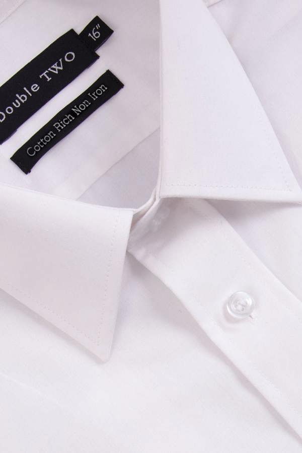 White Long Sleeve Cotton Rich Non-Iron Shirt