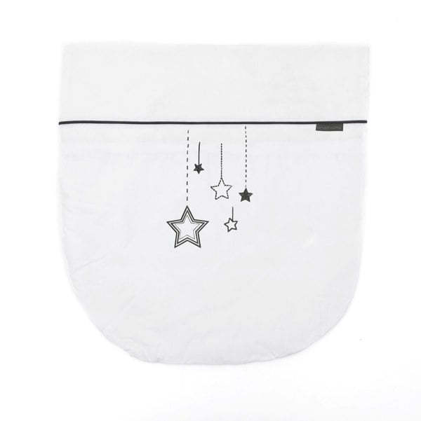 Kinder Valley White Wish Upon A Star Palm Moses Basket with Folding Stand Natural