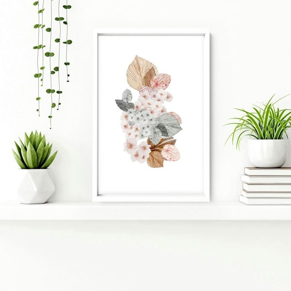 Bathroom prints | set of 3 Blush Shabby Chic wall art