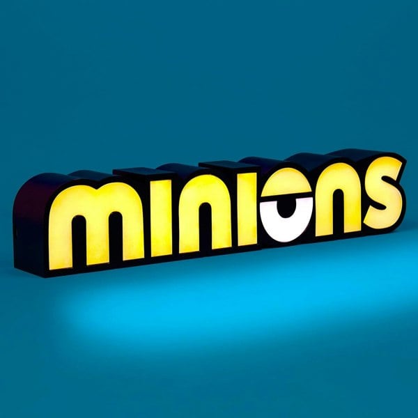 Fizz Creations Minions Officially Licensed Logo Light Desk Lamp Bedroom Light USB or Battery Powered