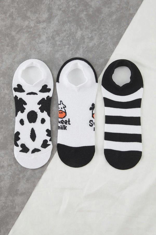 WOVCOR 3-Pack Animal Patterned Jacquard Knit Socks