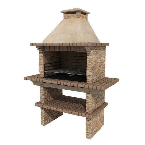 Callow Large Mediterrani Stone Masonry BBQ - Charcoal (421L)