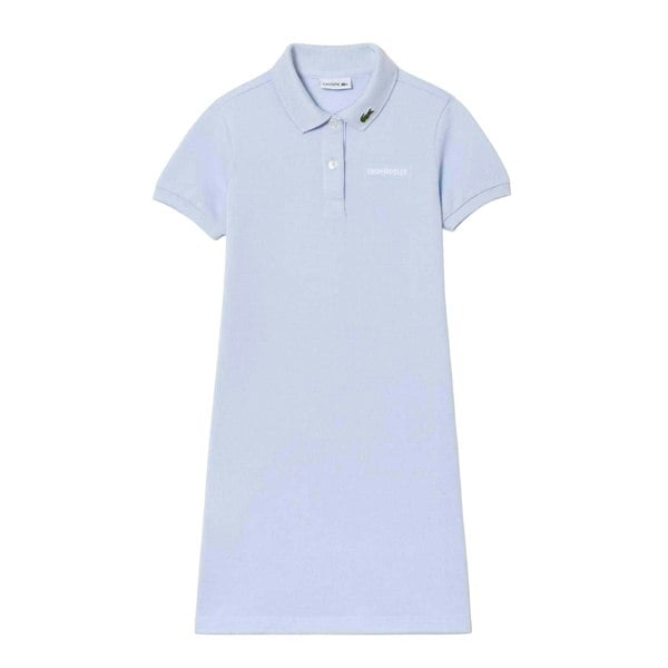 Lacoste Girls Crocodile Pique Dress - Blue
