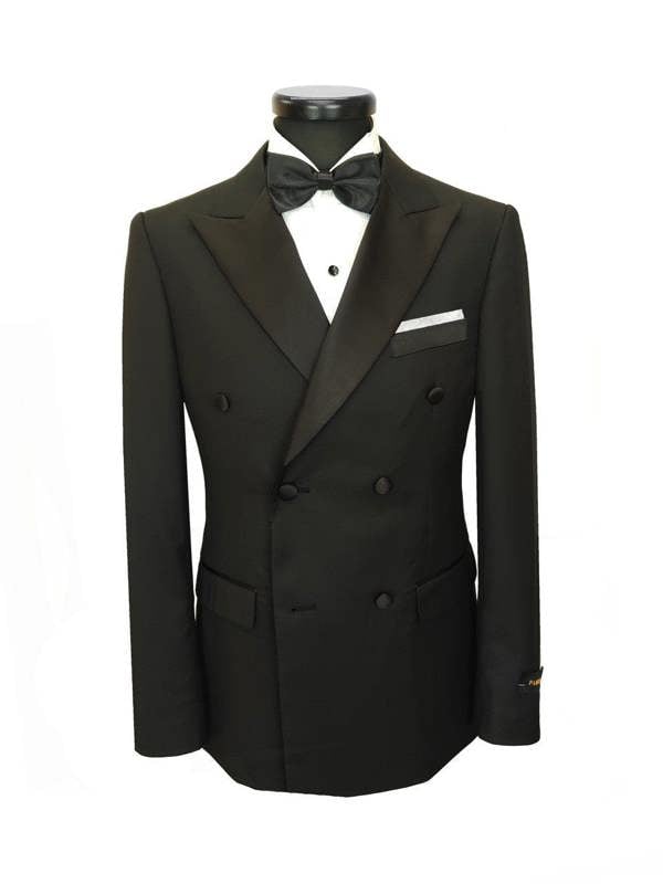 Men’s Black Double-Breasted Dinner Suit