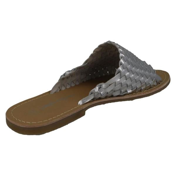 Leather Collection Ladies Leather Collection Flat Weave Vamp Mules F00192