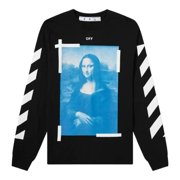OFF-WHITE Long Sleeve Blue Mona Lisa Arrow T-Shirt - Supplied LuxuryOff-White