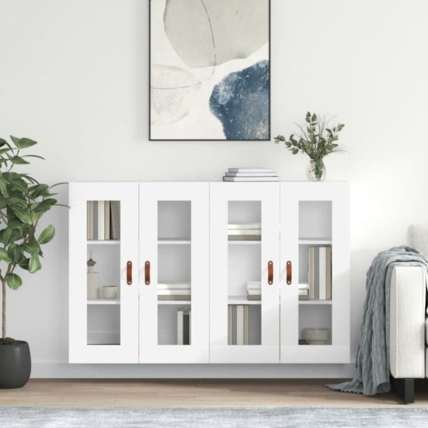 Berkfield Wall Mounted Cabinets 2 pcs White Engineered Wood