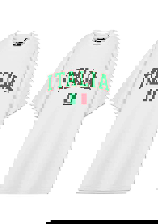 Show Me The Merch Unisex White Italy Short Sleeved T-Shirt