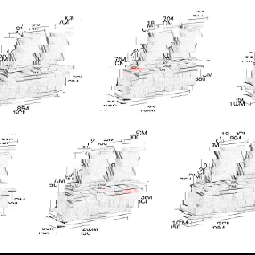 Borcem Singe Seater, Two Seater, Three Seater Sofa, Linen, Modular Sofa-Rit Concept-Rit Concept