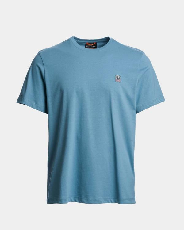 Parajumpers Mens Patch T-Shirt - Sky Steel 138, front
