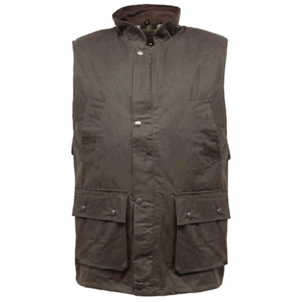 Brown Game Classic Wax Gilet 
