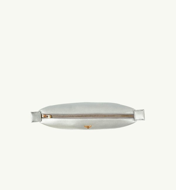Apatchy London Large Leather Silver Wash Bag