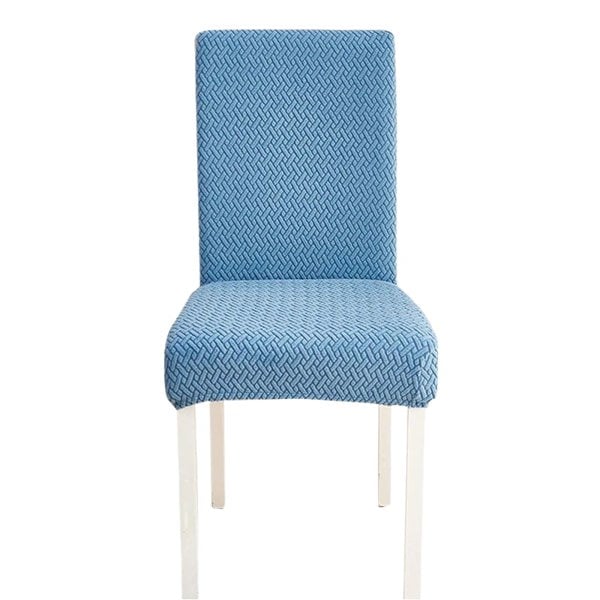 Anyseat Blue Knitted Design Elastic Chair Cover for Dining Room