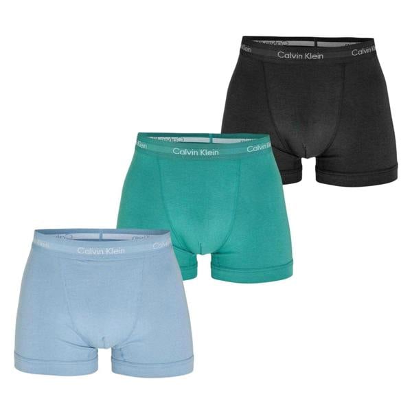 Calvin Klein Mens Boxer Shorts (Pack of 3) - Black/Blue - 