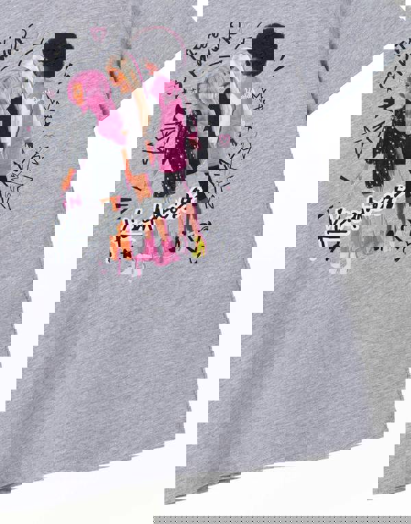 Barbie Girls Grey Doodle Group Pose Short Sleeved T-Shirt