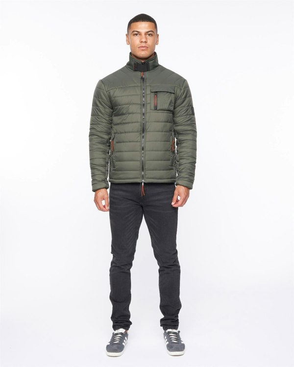 Duck and Cover Carricore Padded Jacket Dark Olive