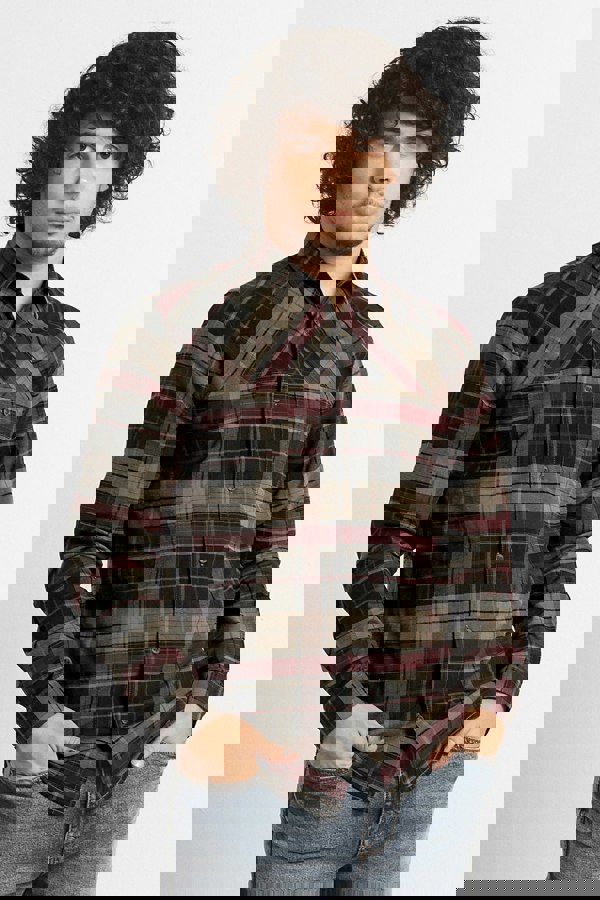 ENORSIA Mens Front Yoke LS Oxford Shirt