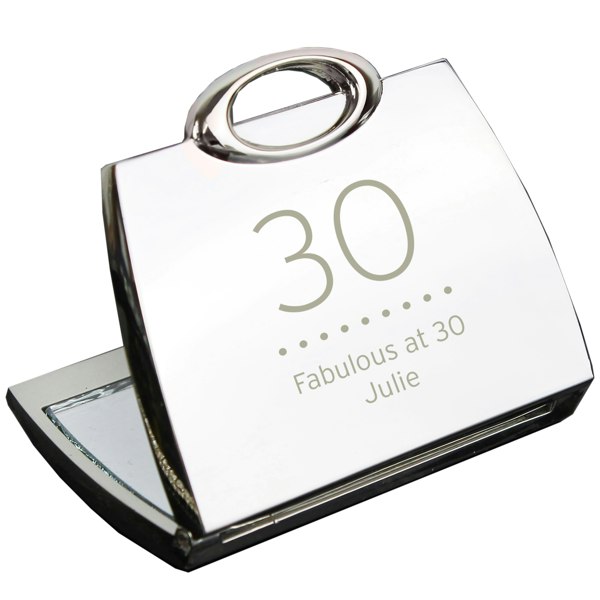 Personalised Memento Company Personalised Birthday Big Age Handbag Compact Mirror