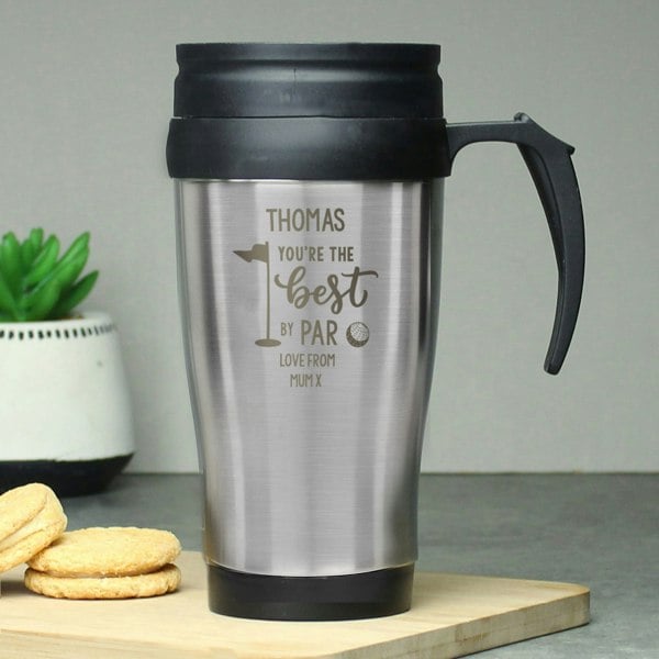 Personalised Memento Company Personalised Best By Par Travel Mug