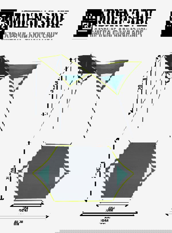 Modern Shade Campervan Canopy - Lime OLPRO