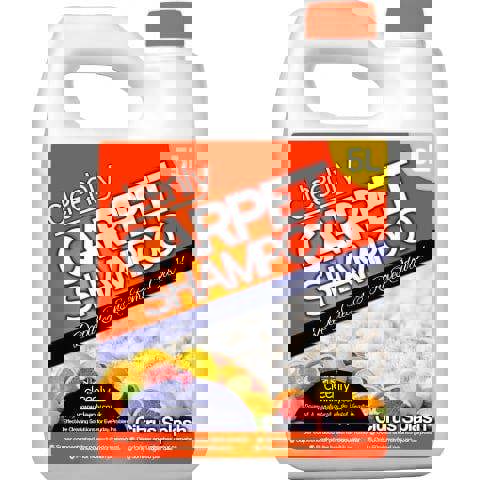 Cleenly Carpet Shampoo Cleaner Solution 5L - Citrus Splash Fragrance - Safe for All Carpet Cleaning Machines