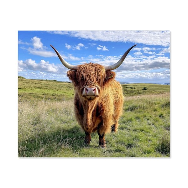 Warren Reed - Designer Highland Cow In Summer Kitchen Splashback