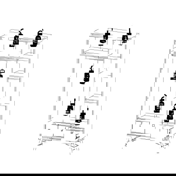 Furniture To Go Ry Wardrobe 3 doors + 3 drawers in Matt Black Walnut