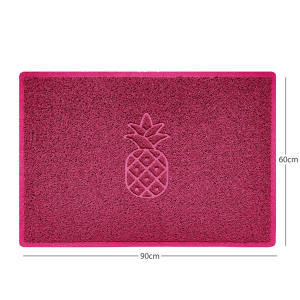 Nicoman Embossed Pineapple Grey Spaghetti Door Mat