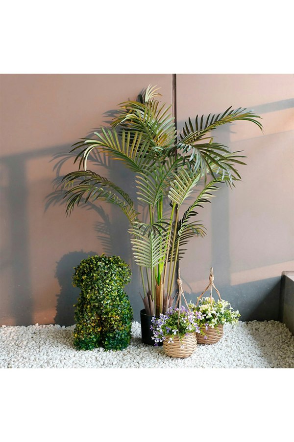 Living and Home 160cm Artificial Tall Potted Palm Tree Indoor Outdoor Decor