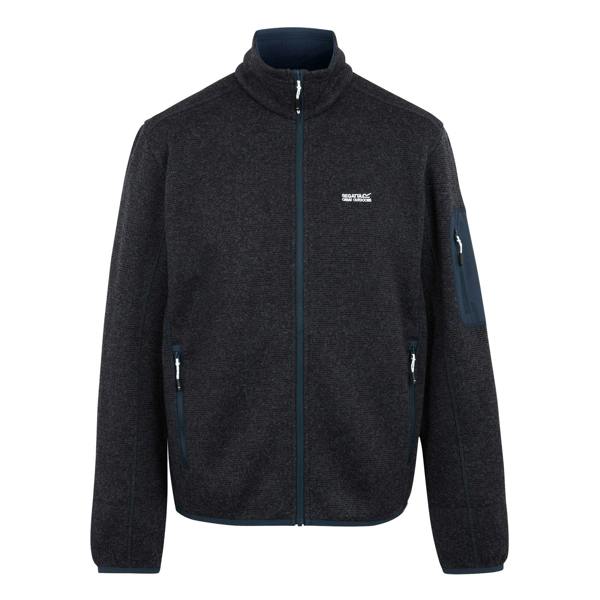 Regatta Mens Newhill Marl Full Zip Fleece Jacket - Navy - 