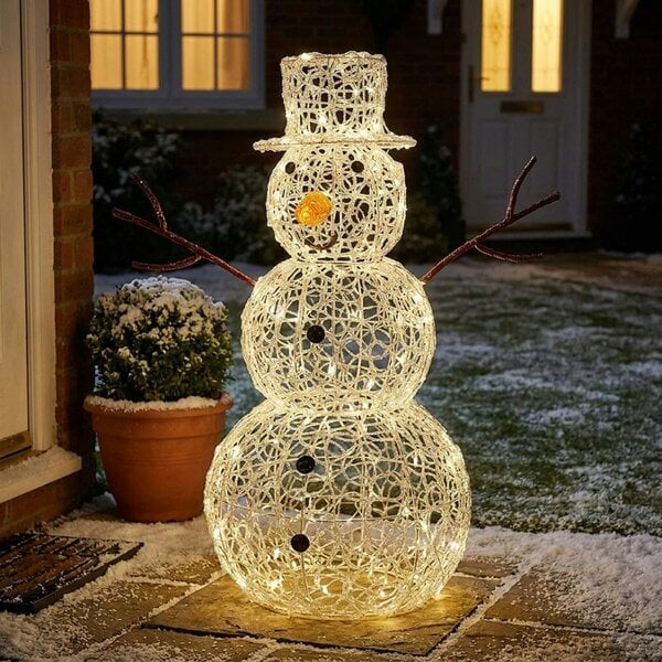 Garden Greatness Twinkling Soft Acrylic Snowman LED Light